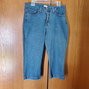 Women's Lee Low On The Waist Crop/Capri Pants Size 16 blue jean